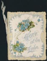 1901 Litografált, dombornyomott könyvecske. Gott ist die Liebe. / Embossed litho booklet. 12p.