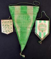 cca 1960-80 3 klf Ferencváros, Fradi sport klub zászló / Sports flags