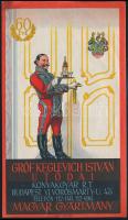 cca 1920 Gróf Keglevich István Utódai Konyakgyár Rt. reklámlap, Klösz Rt., litho, apró szakadással, 21x12 cm