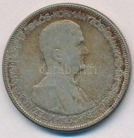 1930. 5P Ag "Horthy jobbra" T:3 patina  Adamo P8