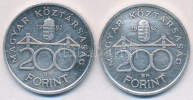 1992. 200Ft Ag "MNB" (2x) T:1-,2
Adamo F13