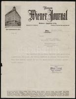 1937 Neue Wiener Journal díszes fejléces számla