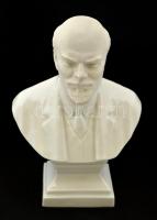 Herendi Lenin porcelán büszt, fehér mázas, hibátlan, jelzett(mélynyomás), m: 17 cm