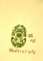 Zsolnay pillangó mintás porcelán bonbonier, kézzel festett, jelzett, hibátlan, 10x10x6 cm