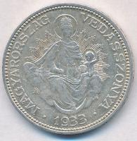 1933. 2P Ag "Madonna" T:2 kis ph. Adamo P7