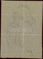 15 db karikatúra, rajz és vázlat különböző művészektől (érdekes tétel)