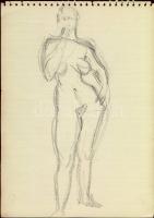 15 db karikatúra, rajz és vázlat különböző művészektől (érdekes tétel)