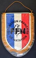 A női vízilabda világbajnok csapattagok aláírásai a Federation française de natation zászlóján