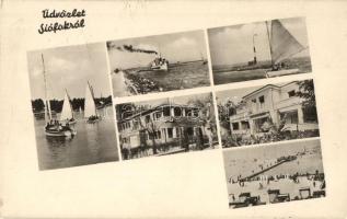 Siófok - 6 db MODERN városképes lap, Képzőművészeti Alap, Művészeti Alkotások / 6 MODERN town-view p...