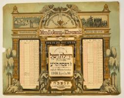 1910 Izraelita vallású elhunyt személy halálának évfordulós napjait tartalmazó emléktáblázat