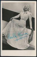 Honthy Hanna (1893-1978) színésznő aláírása az őt ábrázoló fotón