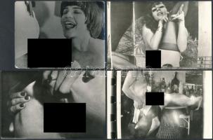 cca 1960-1970 Vegyes pornó és erotikus fotó, 13 db, 14x9 cm és 12x9 cm közötti méretben