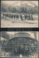 cca 1916-1917 Képes frontnapló 20 db nagyobb méretű, feliratozott fotó az olasz frontról. A 105. ezr...