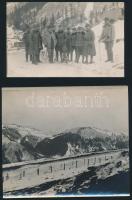 cca 1916-1917 Képes frontnapló 20 db nagyobb méretű, feliratozott fotó az olasz frontról. A 105. ezr...