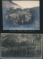 cca 1916-1917 Képes frontnapló 20 db nagyobb méretű, feliratozott fotó az olasz frontról. A 105. ezr...