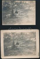 cca 1916-1917 Képes frontnapló 20 db nagyobb méretű, feliratozott fotó az olasz frontról. A 105. ezr...