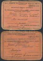 1938-1945 5 db rossz állapotú halászjegy