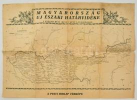 1938 Magyarország új határvidéke 1-2., Pesti Hírlap, a hajtások mentén ragasztásnyomokkal, kis szaka...