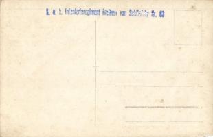 Első világháborús K.u.K. gyalogezred katonái az orosz fronton, csoportkép / WWI Austro-Hungarian inf...