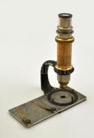 Reichter K. Budapest régi mikroszkóp, jelzett, jó állapotban, működik, m: 18 cm