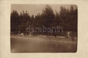 1913 Balatonalmádi, parti sétány, photo