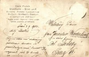 1906 Cseh matrózok valószínűleg osztrák-magyar hadihajó fedélzetén, löveggel / Czech mariners on boa...