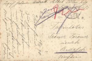 1918 Magyar gyalogos katonák csoportképe / Hungarian K.u.K. military, soldiers group photo (fl)