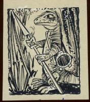 14 db rajz, karikatúra, grafika különböző művészektől (mindegyik szignált) Szép tétel jelképes áron!