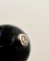 Arany(Au) 14 K fülbevalópár, ónix gömbökkel, jelzett, br: 2,7 g