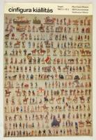 1983 Szeged, Móra Ferenc Múzeum cinfigura kiállítás plakátja, 89x60 cm