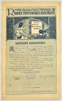 1930 MÁV Alkalmazottainak Rudolf Trónörökös Egyesületének díszes fejléces bizonyítványa, 36x22 cm