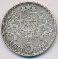 Lettország 1931. 5L Ag T:2-,3 patina, kis ph.
Latvia 1931. 5 Lati Ag C:VF,F patina, small edge erro...