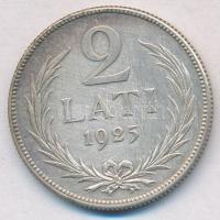 Lettország 1925. 2L Ag T:2
Latvia 1925. 2 Lati Ag C:XF
Krause KM#8