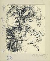 15 db rajz, karikatúra, grafika különböző művészektől egyedi technika (majdnem mindegyik szignált) Szép tétel jelképes áron!