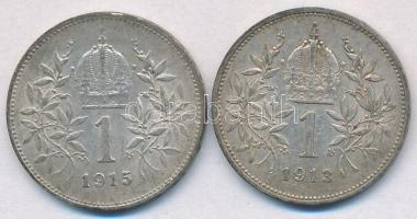 Ausztria 1913-1915. 1K Ag "Ferenc József" T:2,2- kis patina
Austria 1913-1915. 1 Corona A...