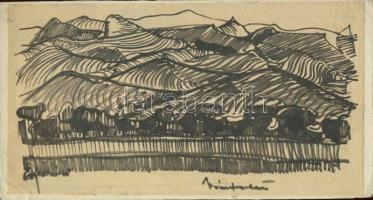 15 db rajz, karikatúra, grafika különböző művészektől egyedi technika (majdnem mindegyik szignált) S...