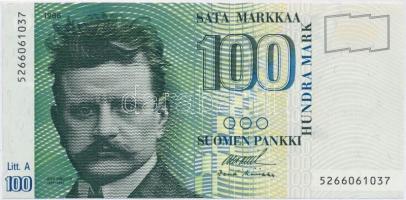 Finnország 1986. 100M T:I Finland 1986. 100 Markkaa C:UNC Krause 119