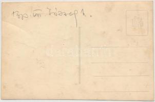 cca 1930 Bp. VIII., Joachim Brúnó műszerész és kerékpárkészítő üzlete, fotó, hátulján feliratozva, 1...