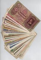 30db-os vegyes magyar pengő bankjegy tétel, közte "A Vöröshadsereg Parancsnoksága" T:III,III-