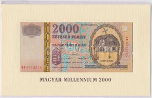 2000. 2000Ft "Millennium" (2x), sorszámkövetők. eredeti, bontatlan csomagolásban T:I