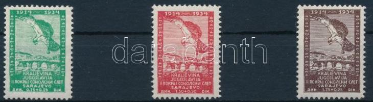 1934 20 éves a Sokol Torna Club Szarajevóban sor Mi 272-274