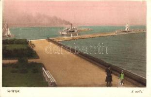 Balaton - 4 db RÉGI városképes lap, Siófok / 4 pre-1945 town-view postcards