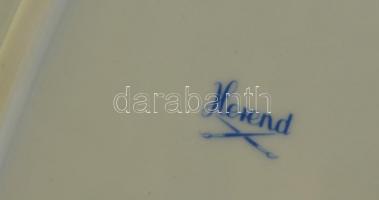 Herendi csipkebogyó mintás tál ( 2 db), kézzel festett, jelzett, hibátlan, 36×27 cm, 38×28 cm