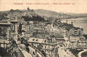 Budapest I. Tabán. Kilátás a Gellérthegyről