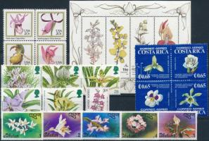 1975-1993 Virág motívum 2 db sor + 1 blokk + 10 klf önálló érték, 1975-1993 Flower 2 sets + 1 block + 10 stamps