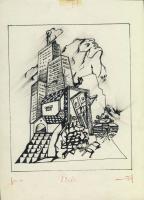 Szklenár András (1957-) grafika 20x27 cm