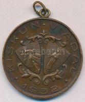 ~1932. "V. Kiskun Viadal Kecskemét" Br díjérem füllel (40mm) T:2- ph