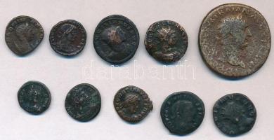10db-os hamis római rézpénz tétel a Kr. u. II-III. század pénzeivel T:3 10pcs of fake Roman copper coins from the 2nd-3rd century AD C:F