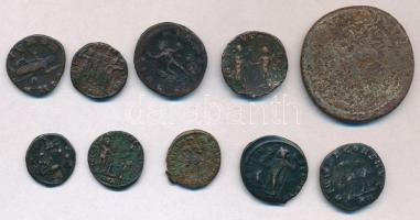 10db-os hamis római rézpénz tétel a Kr. u. II-III. század pénzeivel T:3
10pcs of fake Roman copper ...