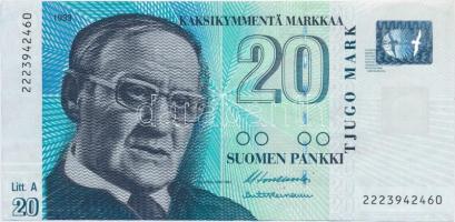 Finnország 1993. 20M T:II Finland 1993. 20 Markkaa C:XF Krause 123